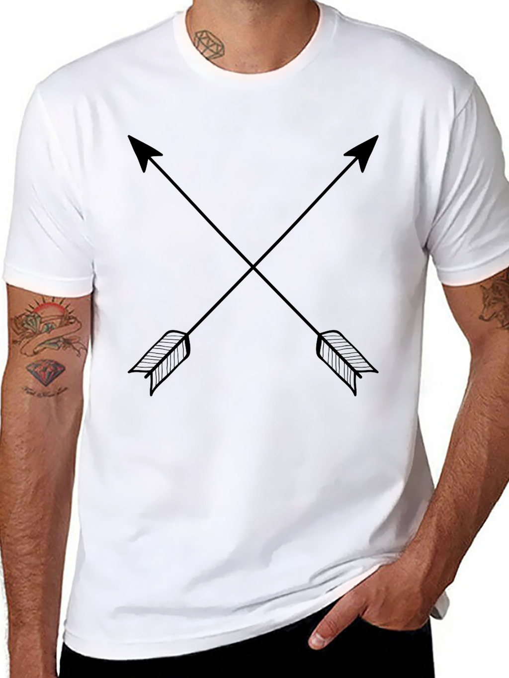 Crossed Arrow Graphic Tee - Mens Black T-Shirt