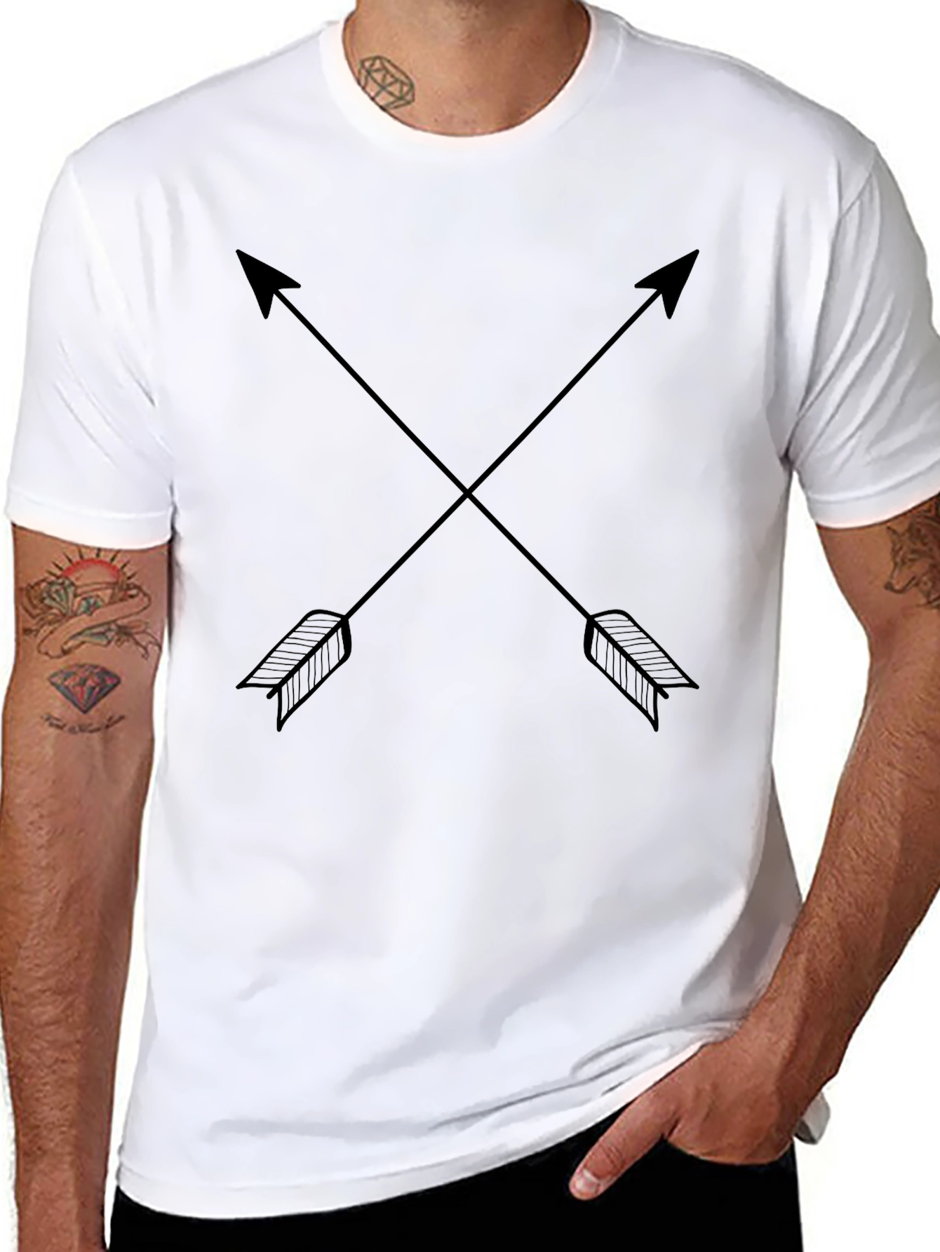 Crossed Arrow Graphic Tee - Mens Black T-Shirt