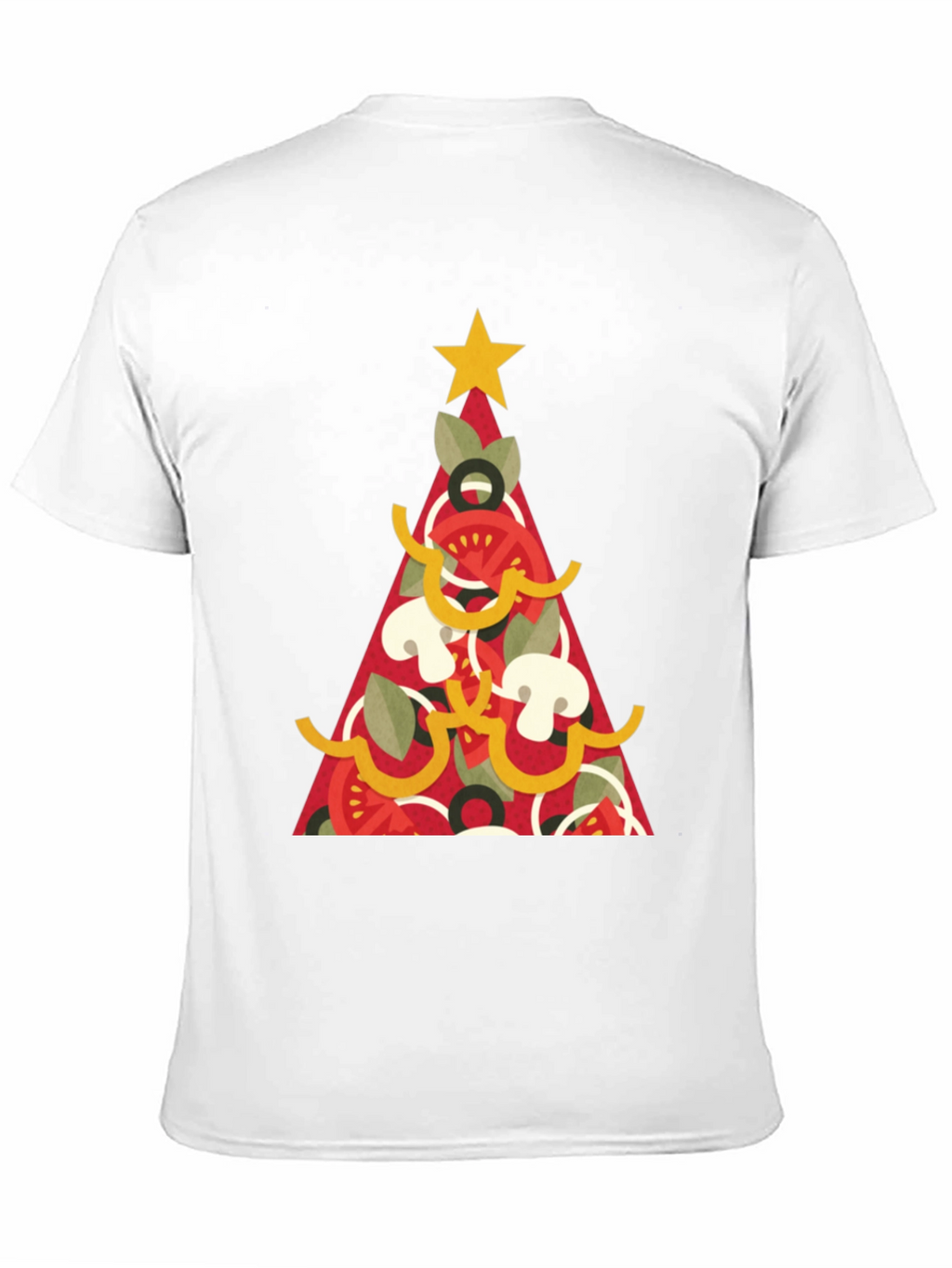 Pizza Christmas Tree Graphic Tee - Holiday Apparel