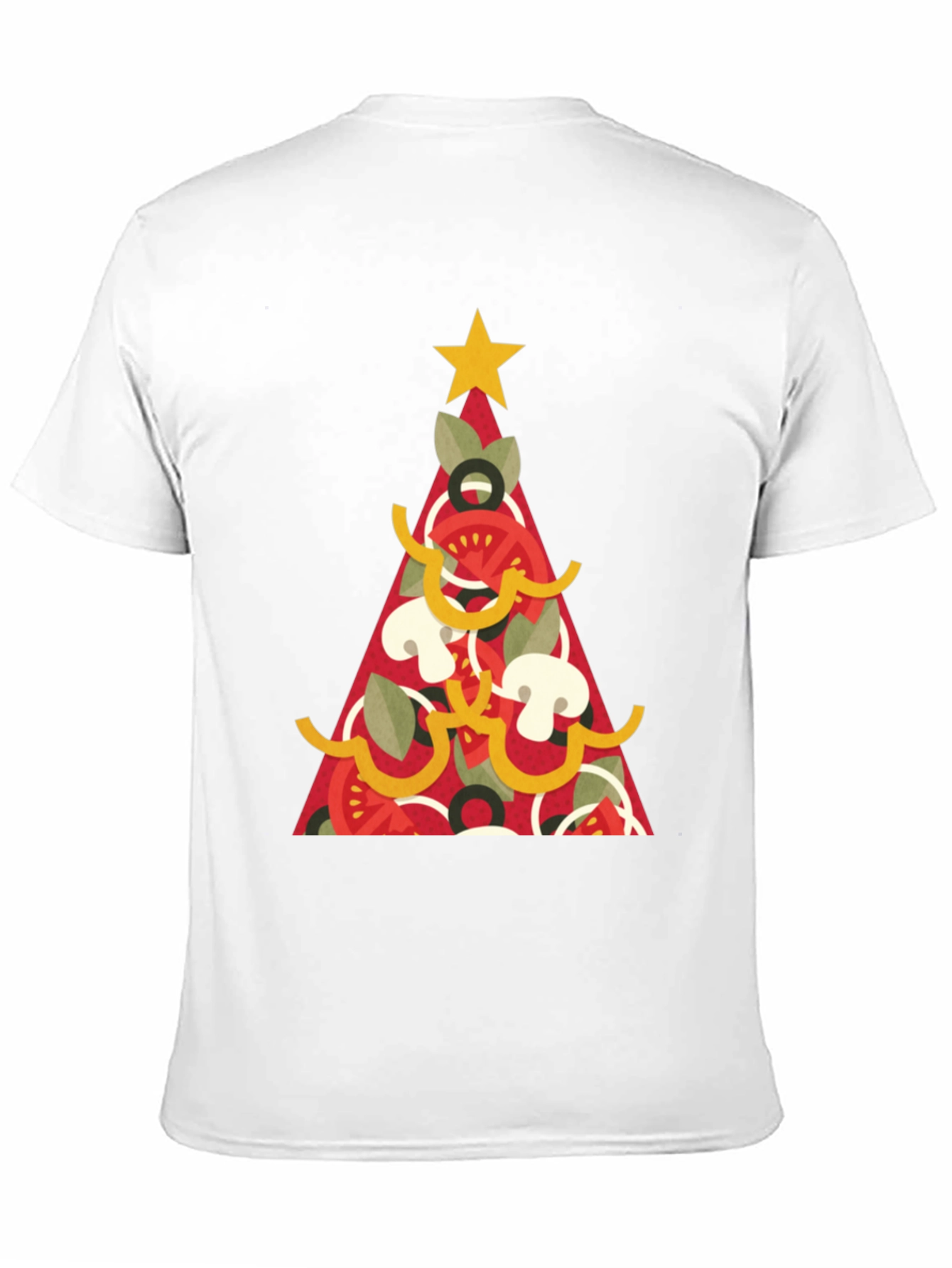Pizza Christmas Tree Graphic Tee - Holiday Apparel