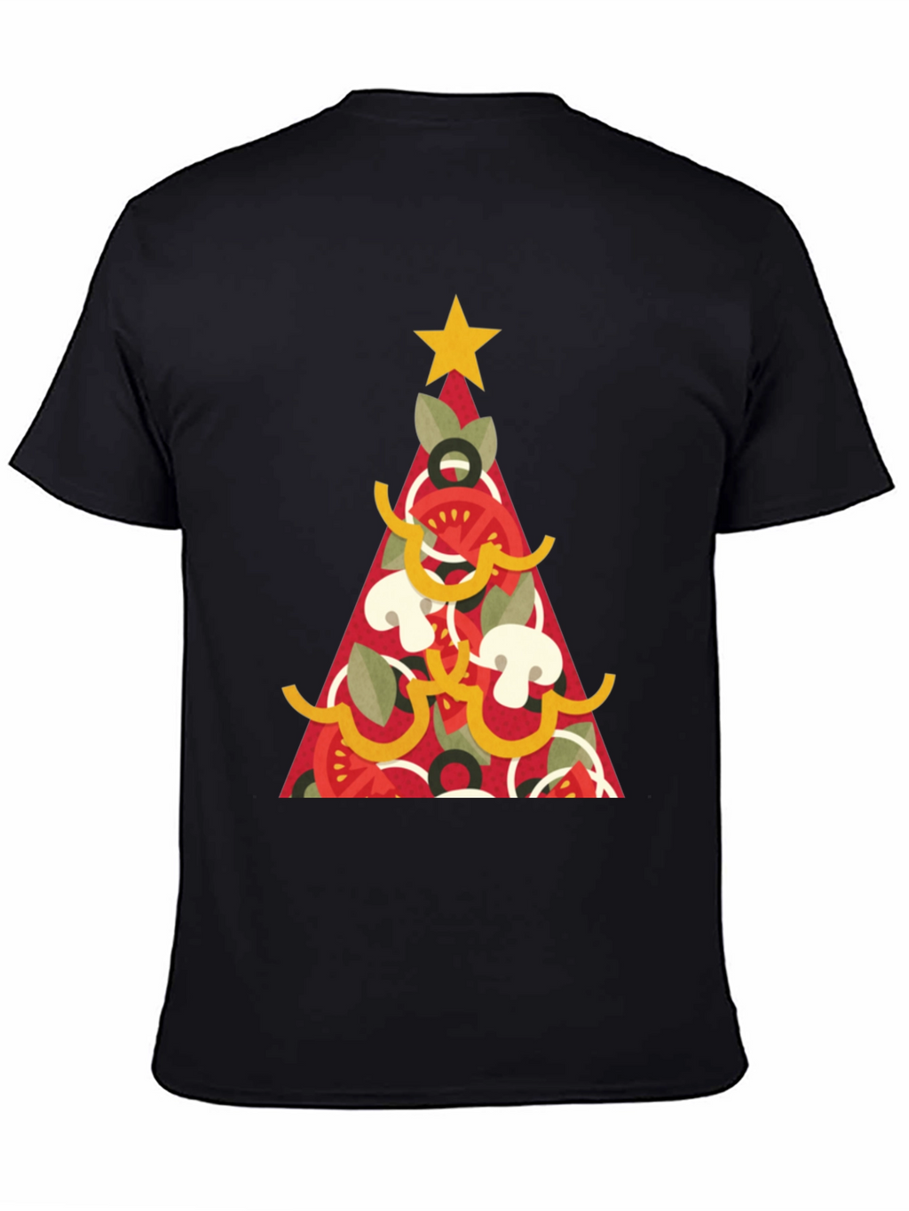 Pizza Christmas Tree Graphic Tee - Holiday Apparel