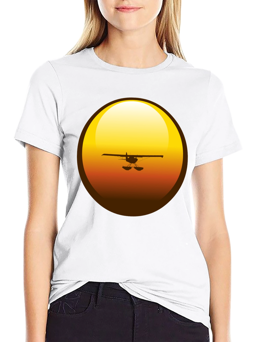Sunset Plane Graphic T-Shirt