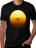 Sunset Plane Graphic T-Shirt