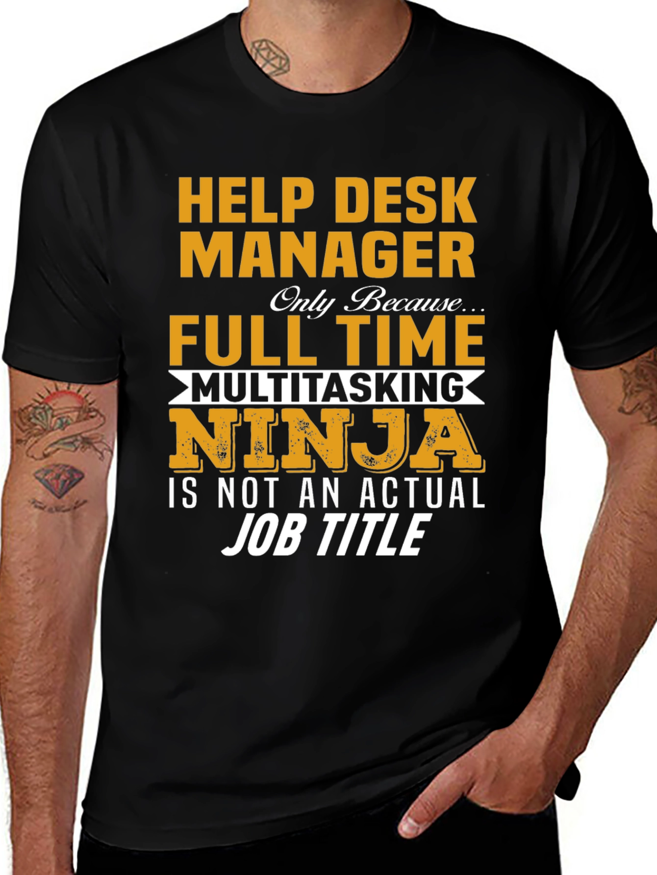 Help Desk Manager Full Time Ninja T-Shirt