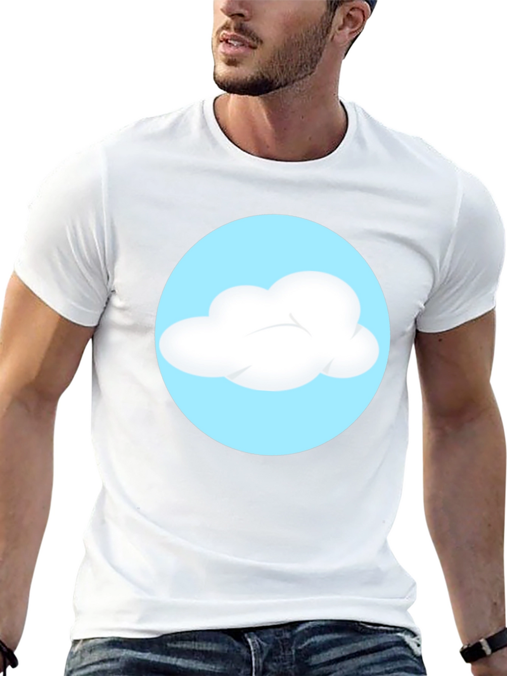 Cloud Graphic Black T-Shirt