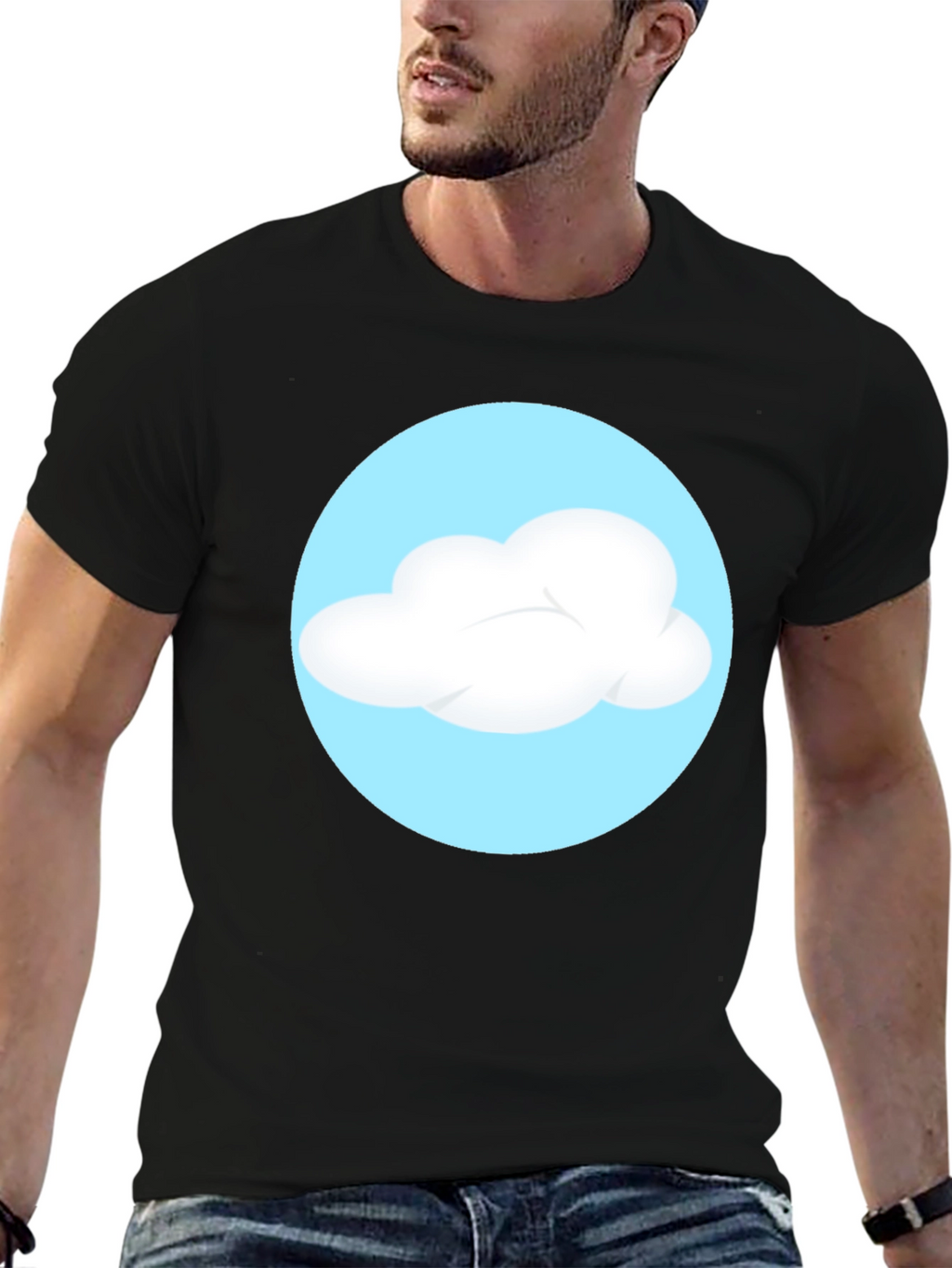 Cloud Graphic Black T-Shirt
