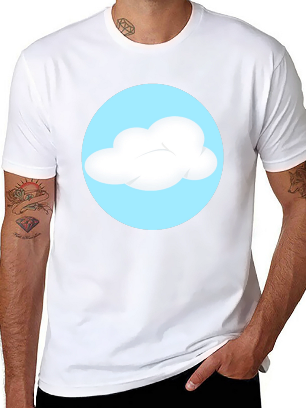 Cloud Graphic Black T-Shirt