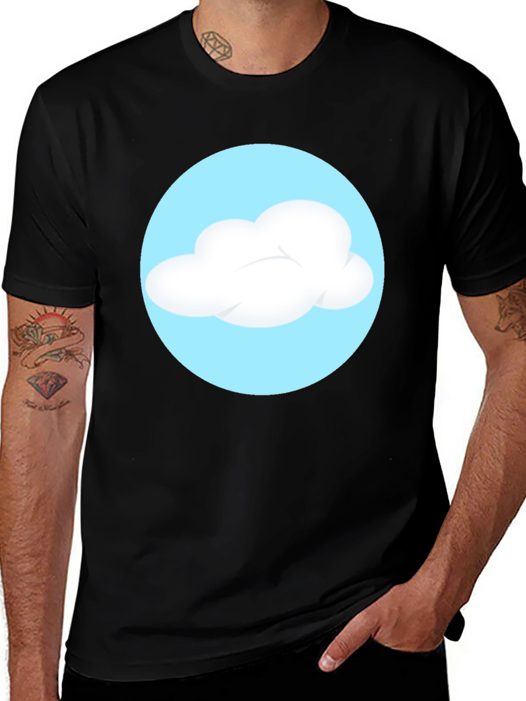 Cloud Graphic Black T-Shirt