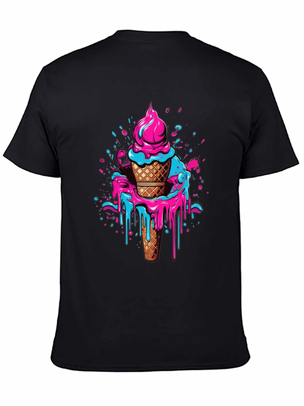 Ice Cream Drip Graphic Tee - Cool Casual Style