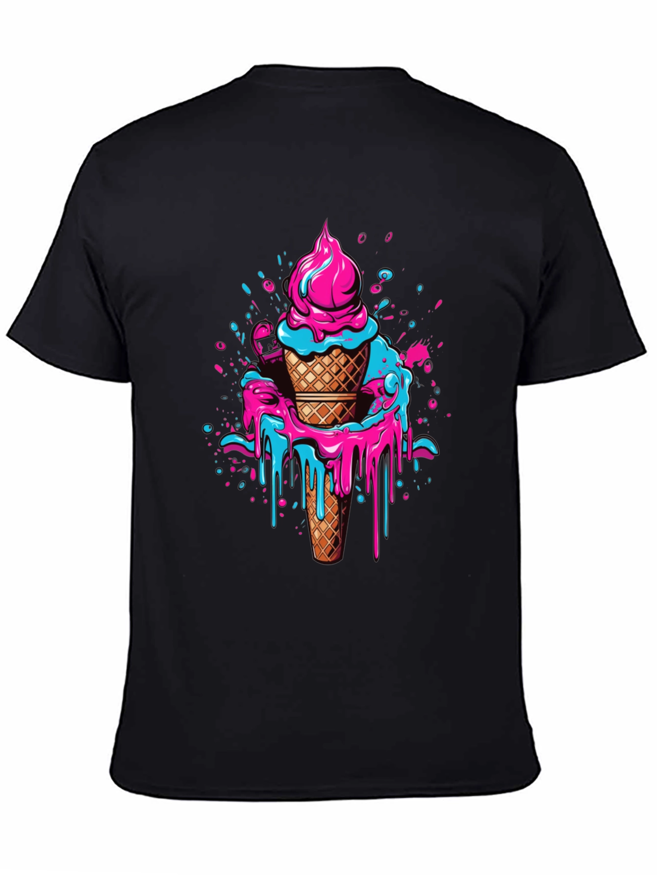 Ice Cream Drip Graphic Tee - Cool Casual Style