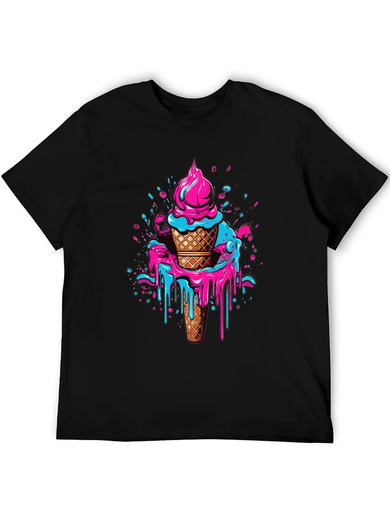 Ice Cream Drip Graphic Tee - Cool Casual Style