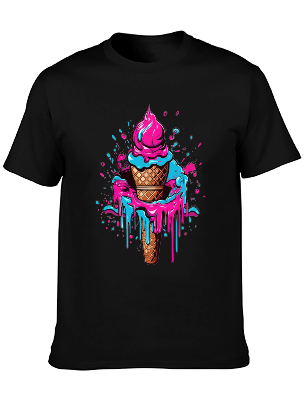 Ice Cream Drip Graphic Tee - Cool Casual Style