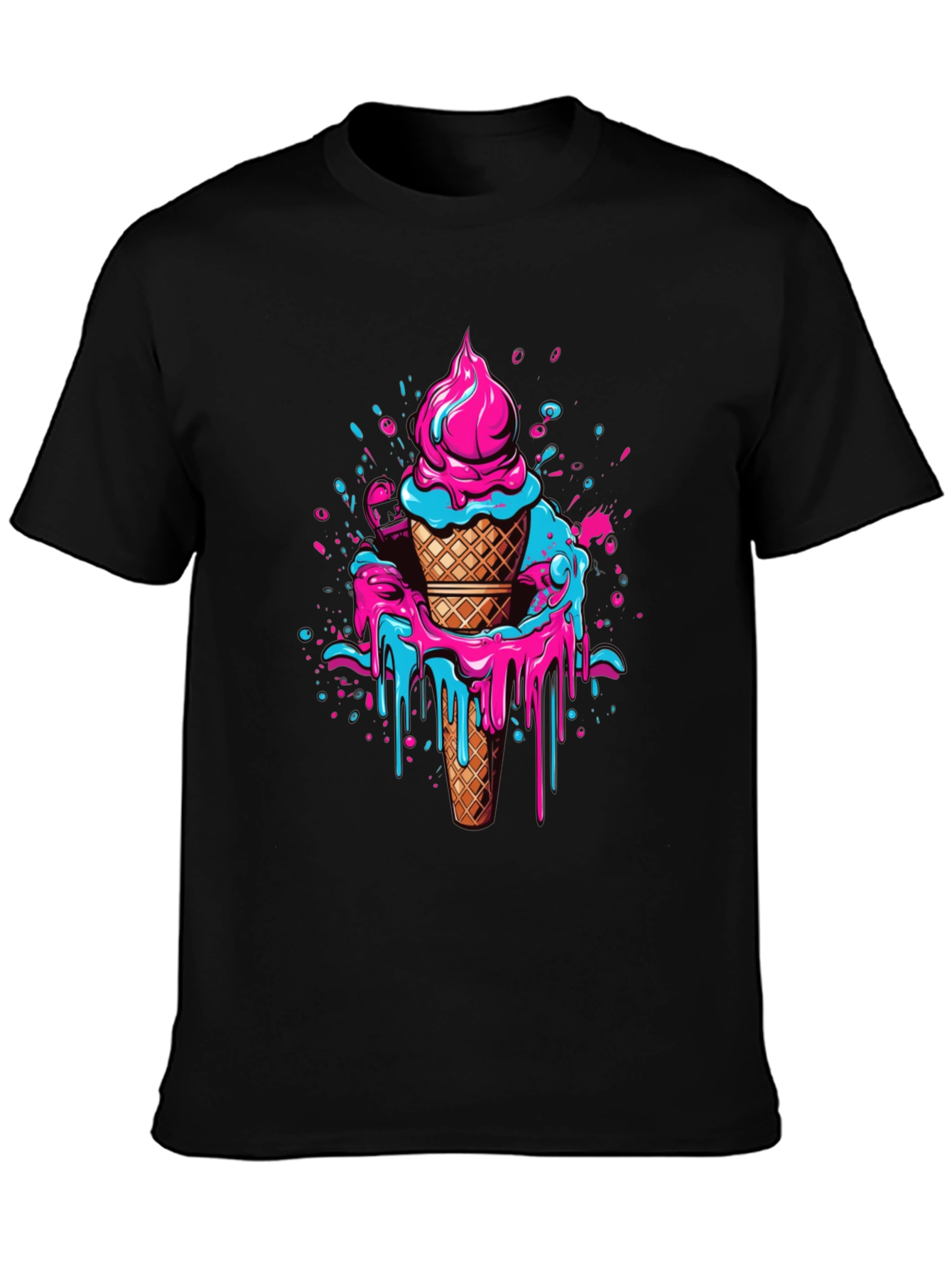 Ice Cream Drip Graphic Tee - Cool Casual Style