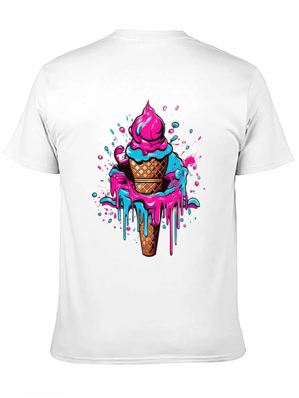 Ice Cream Drip Graphic Tee - Cool Casual Style