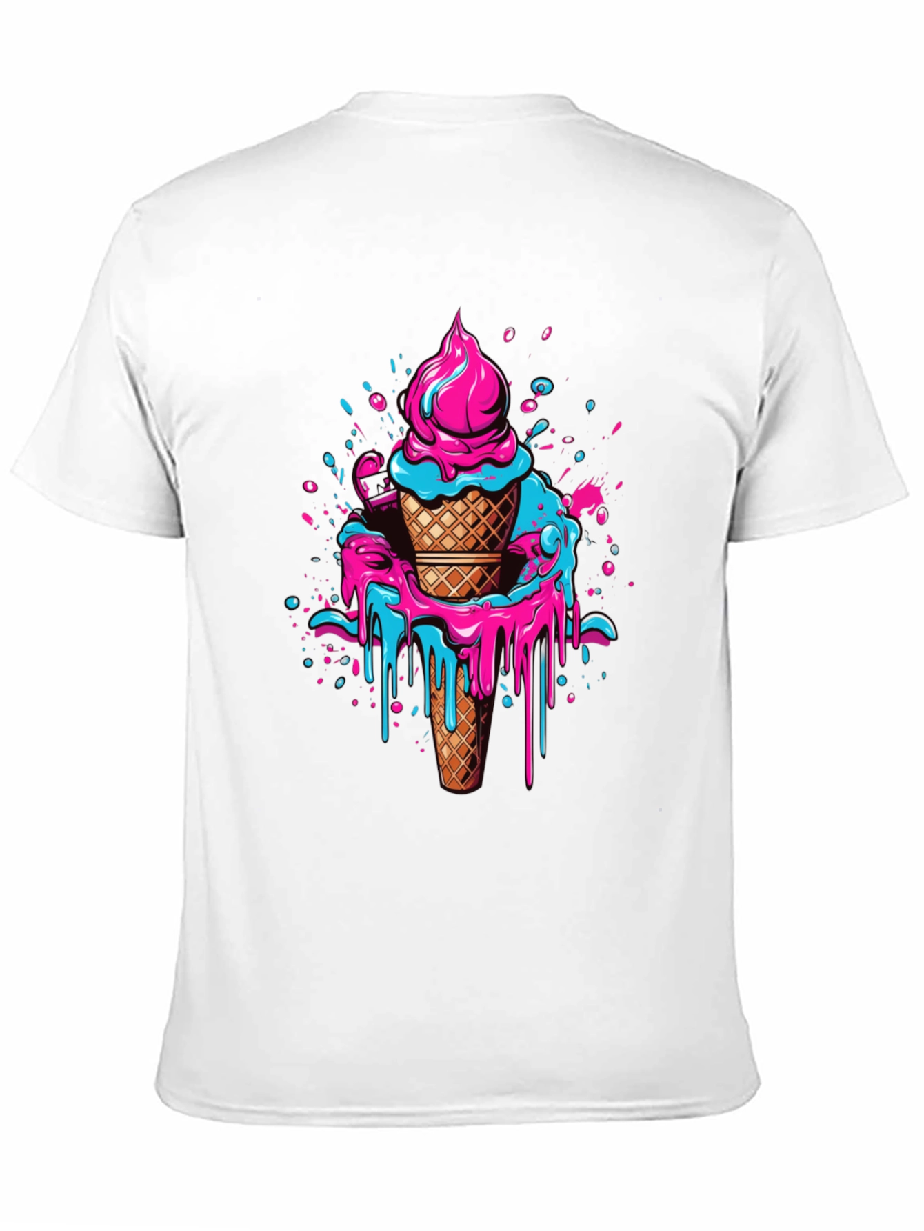 Ice Cream Drip Graphic Tee - Cool Casual Style