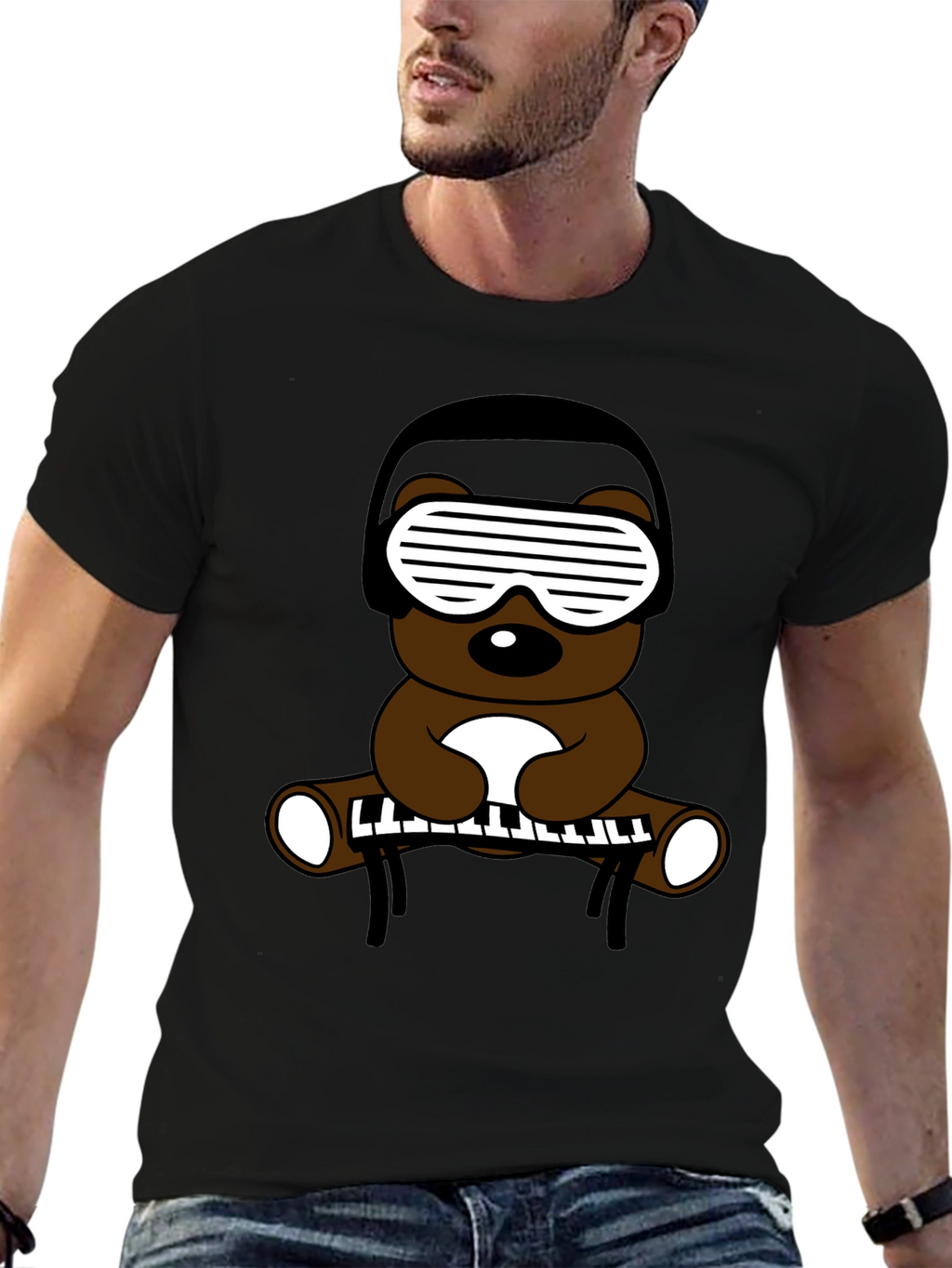 DJ Bear Graphic T-Shirt