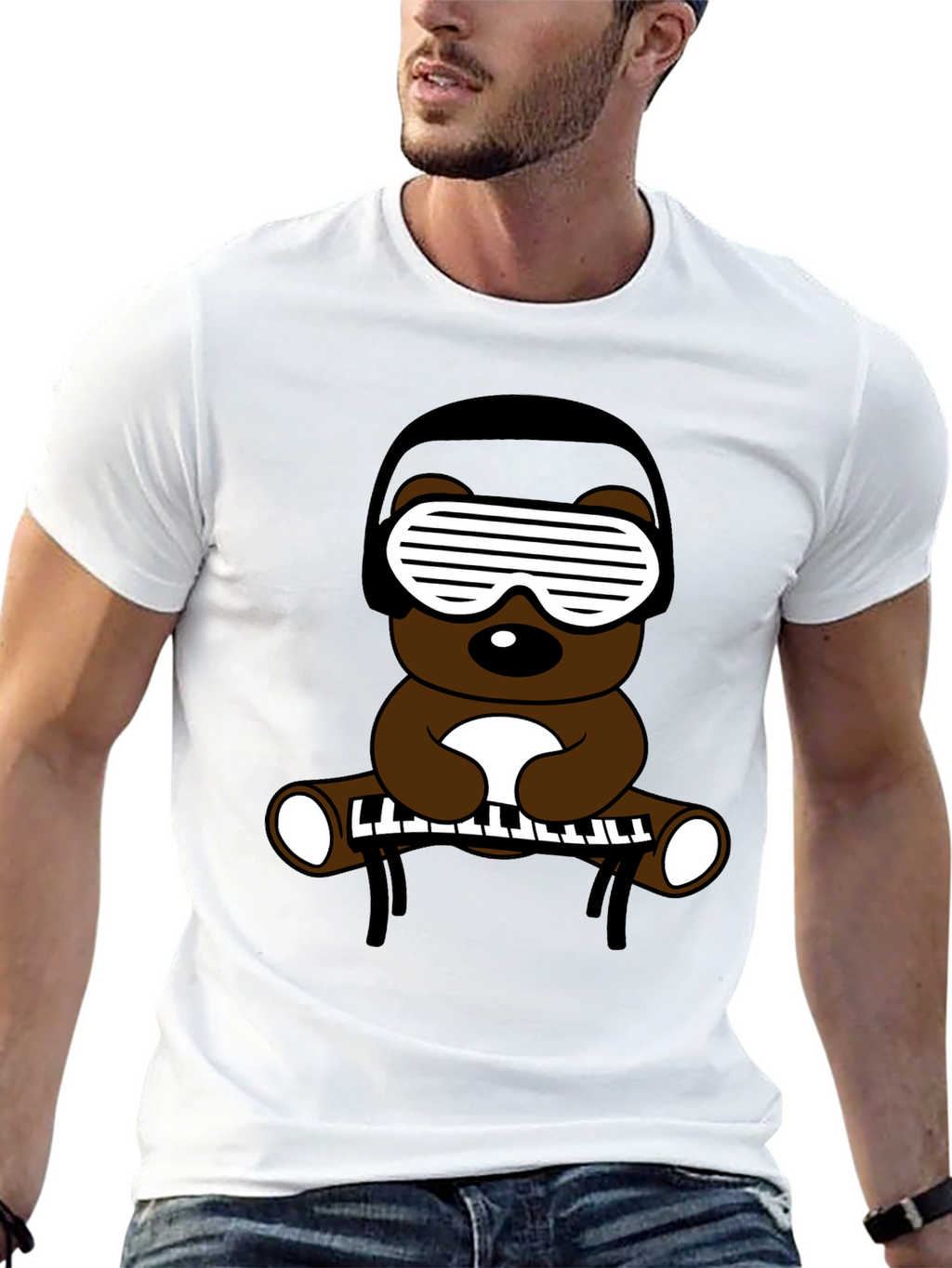DJ Bear Graphic T-Shirt