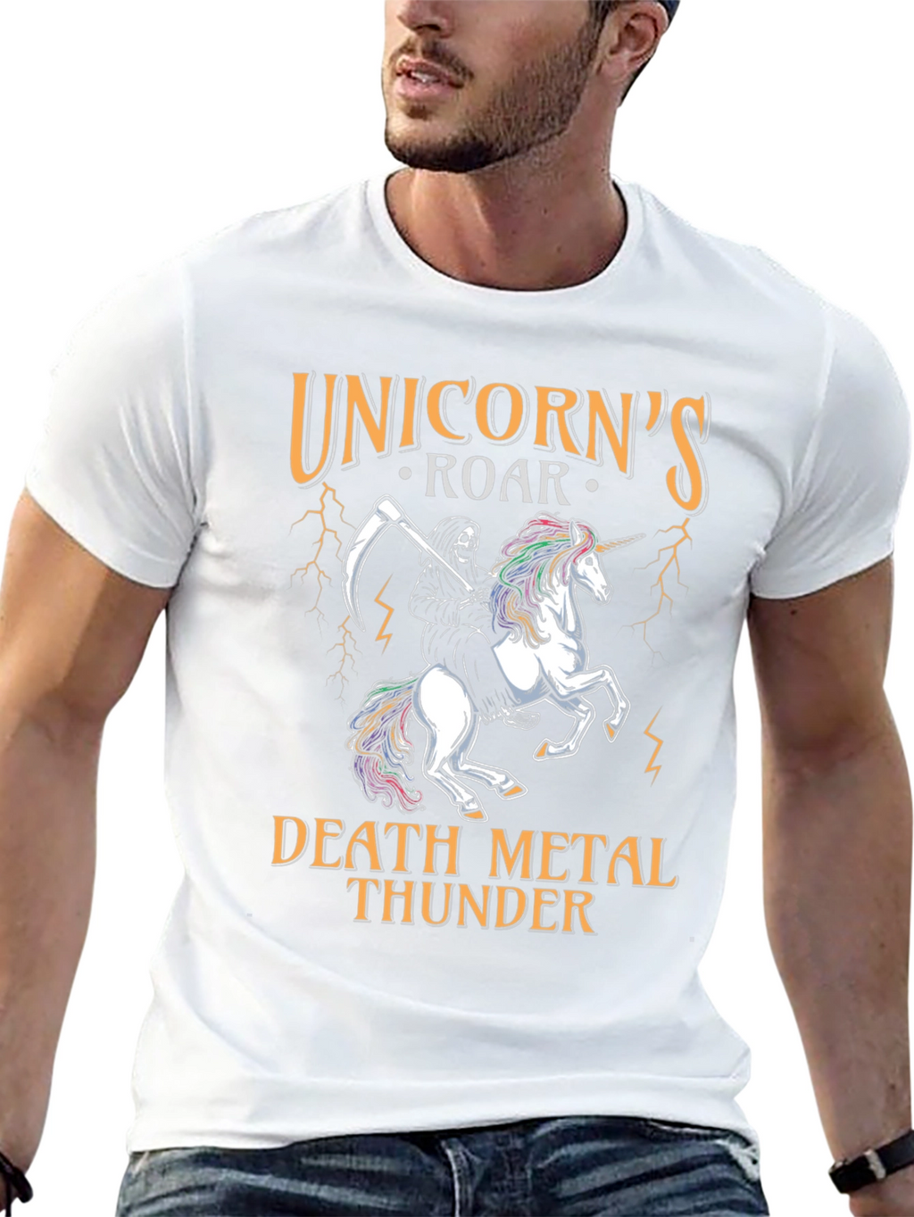 Unicorns Roar Death Metal Thunder T-Shirt