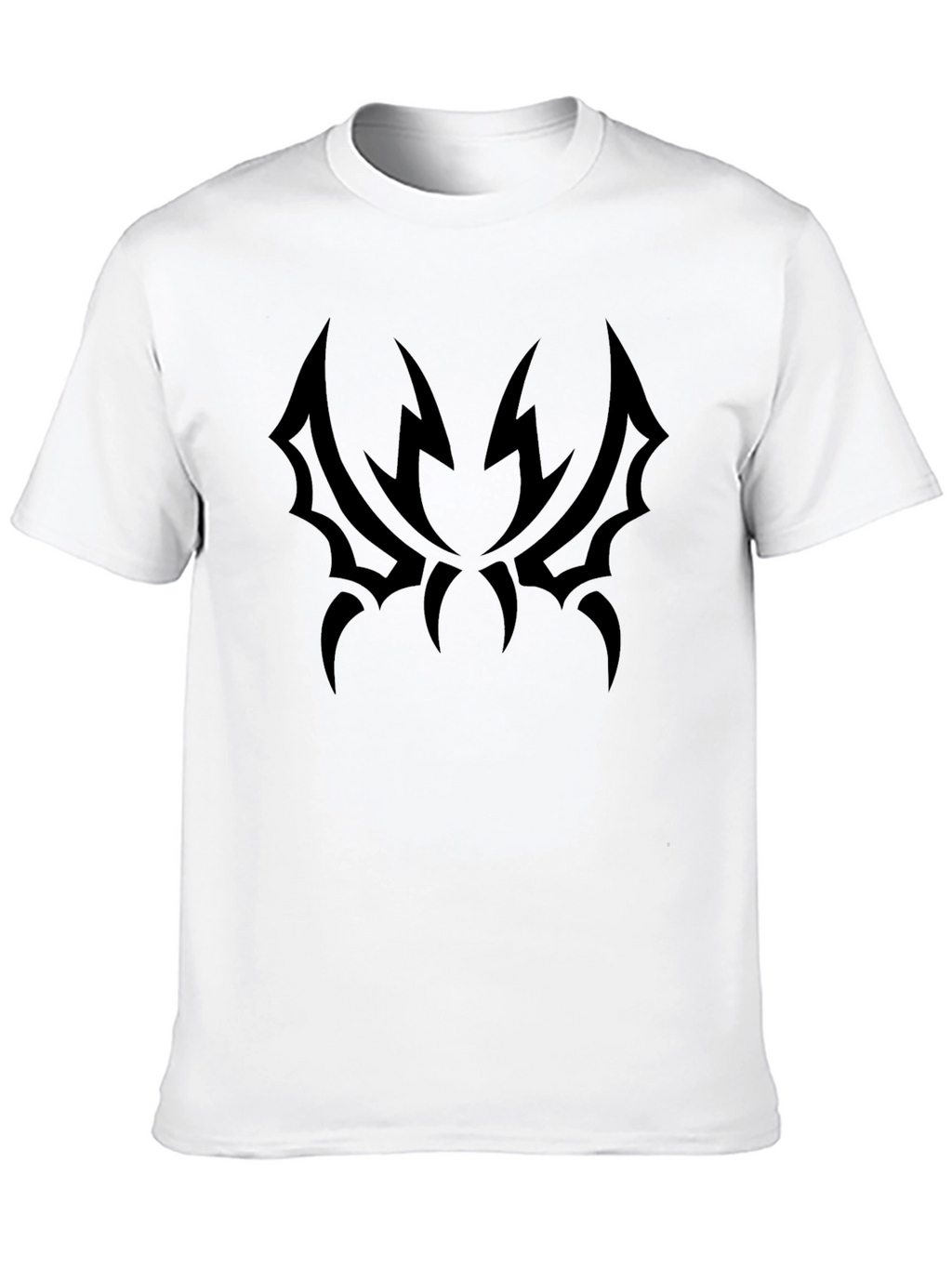 Edgy Black T-Shirt with Tribal Design