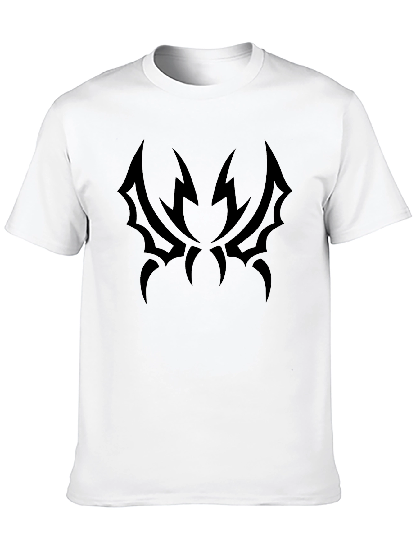Edgy Black T-Shirt with Tribal Design