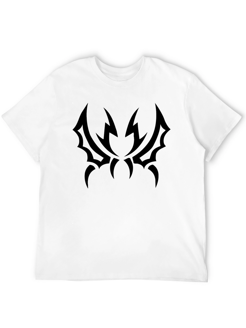 Edgy Black T-Shirt with Tribal Design