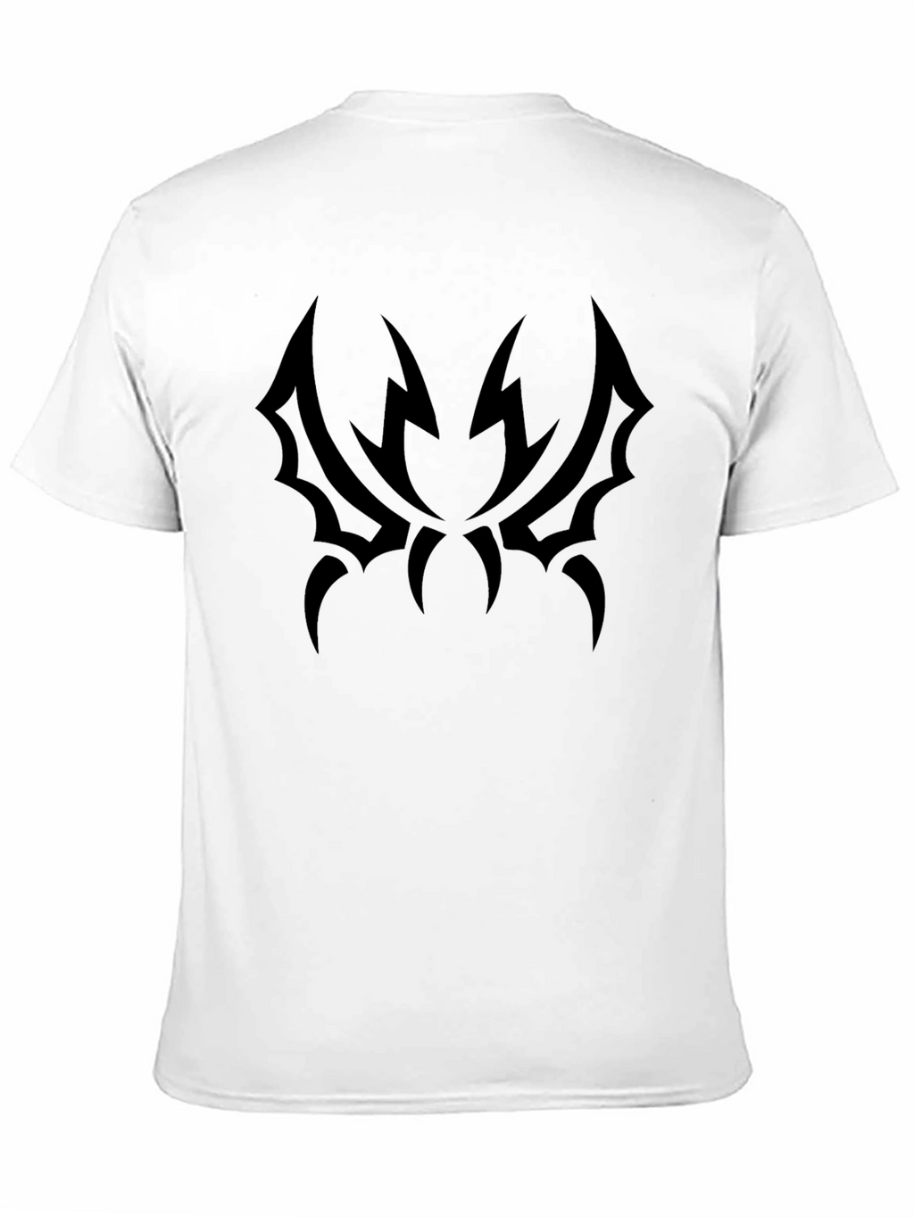 Edgy Black T-Shirt with Tribal Design