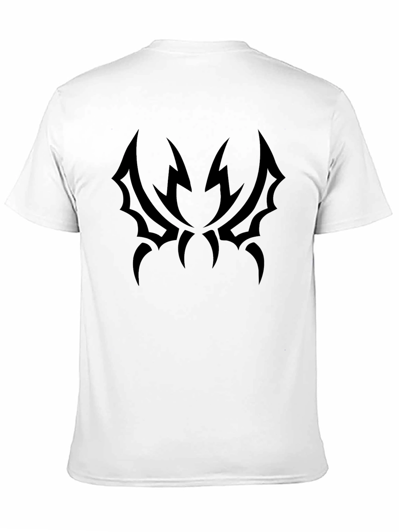 Edgy Black T-Shirt with Tribal Design