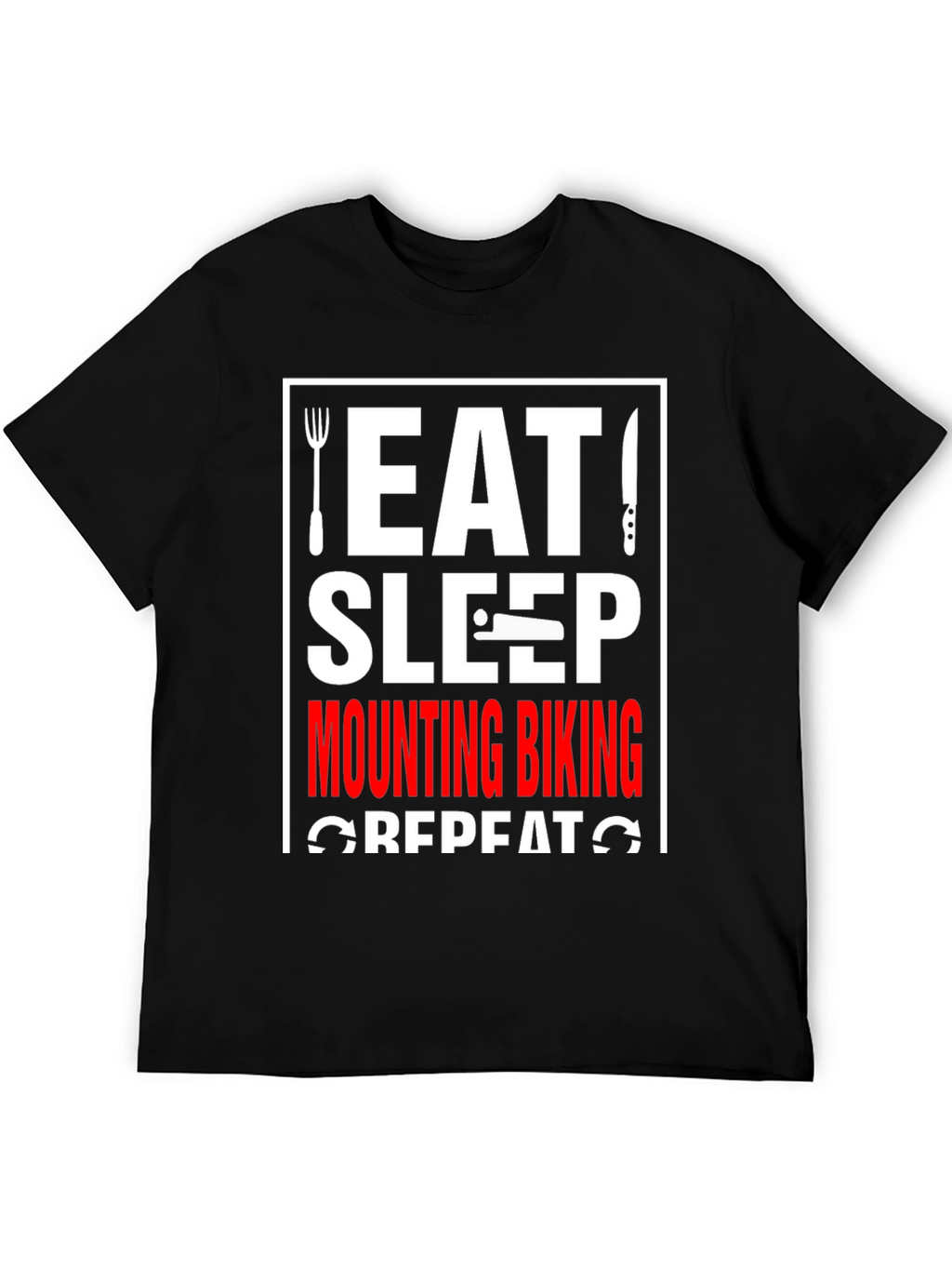 Eat Sleep Mountain Biking Repeat Graphic Tee