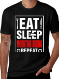 Eat Sleep Mountain Biking Repeat Graphic Tee