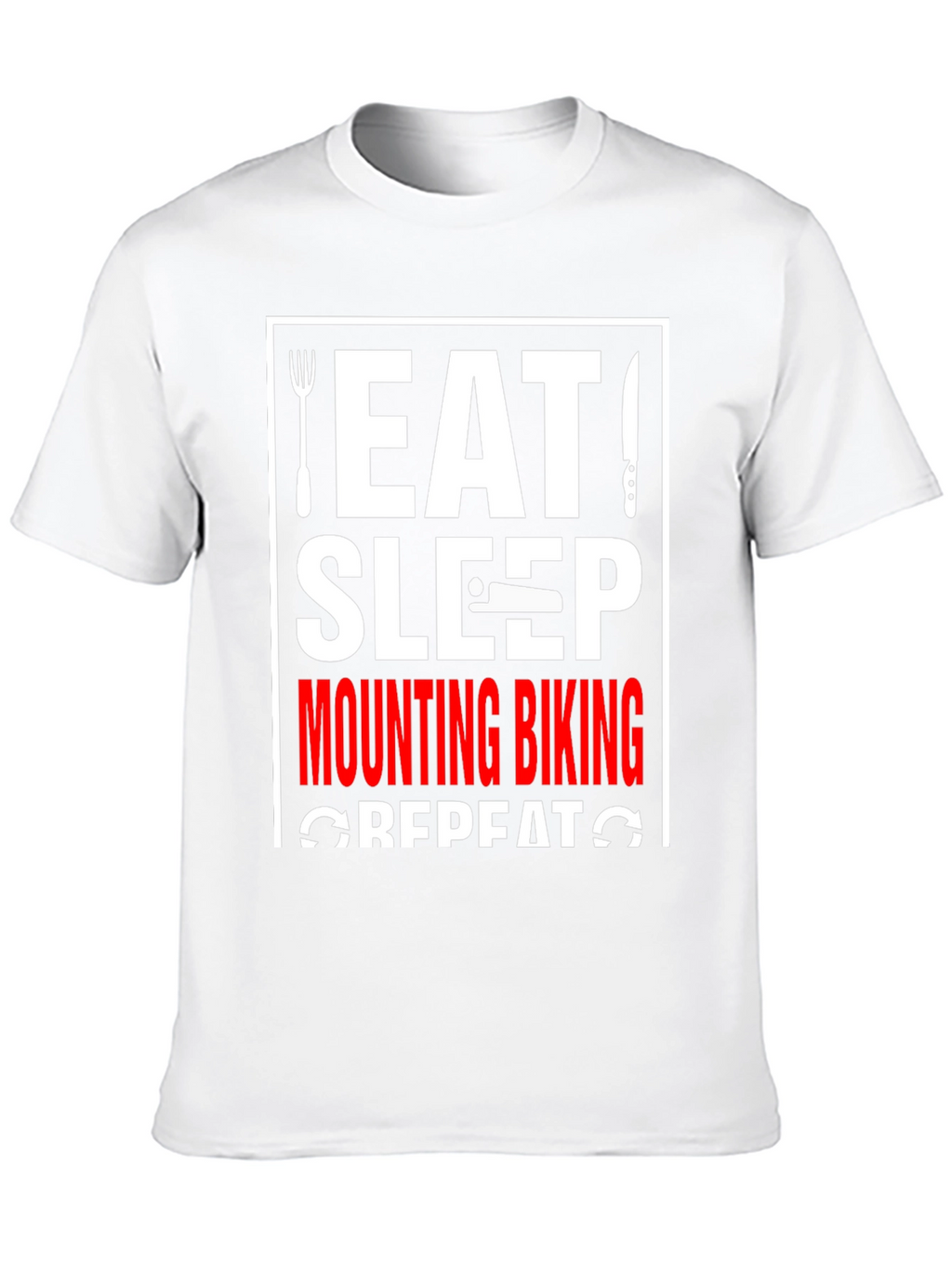 Eat Sleep Mountain Biking Repeat Graphic Tee