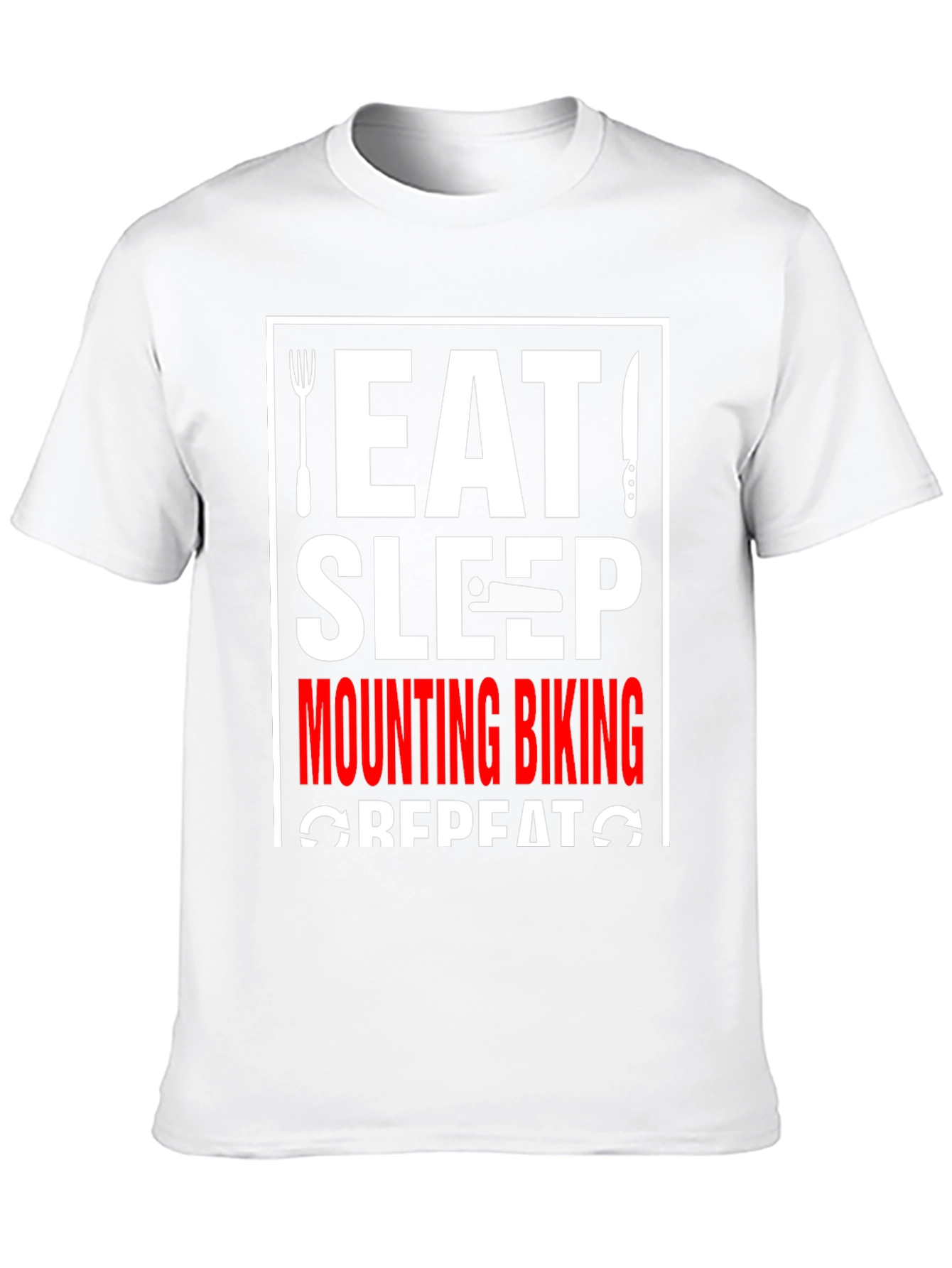 Eat Sleep Mountain Biking Repeat Graphic Tee