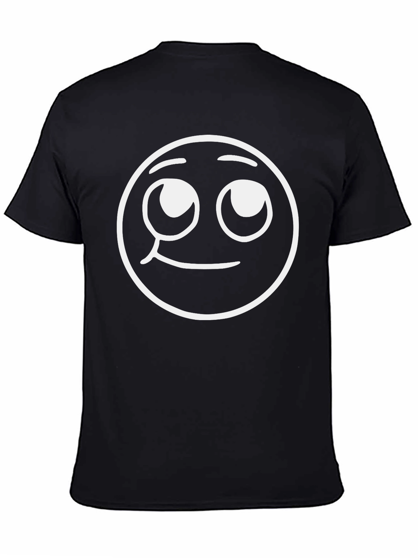 Funny Face Graphic Print Black T-Shirt