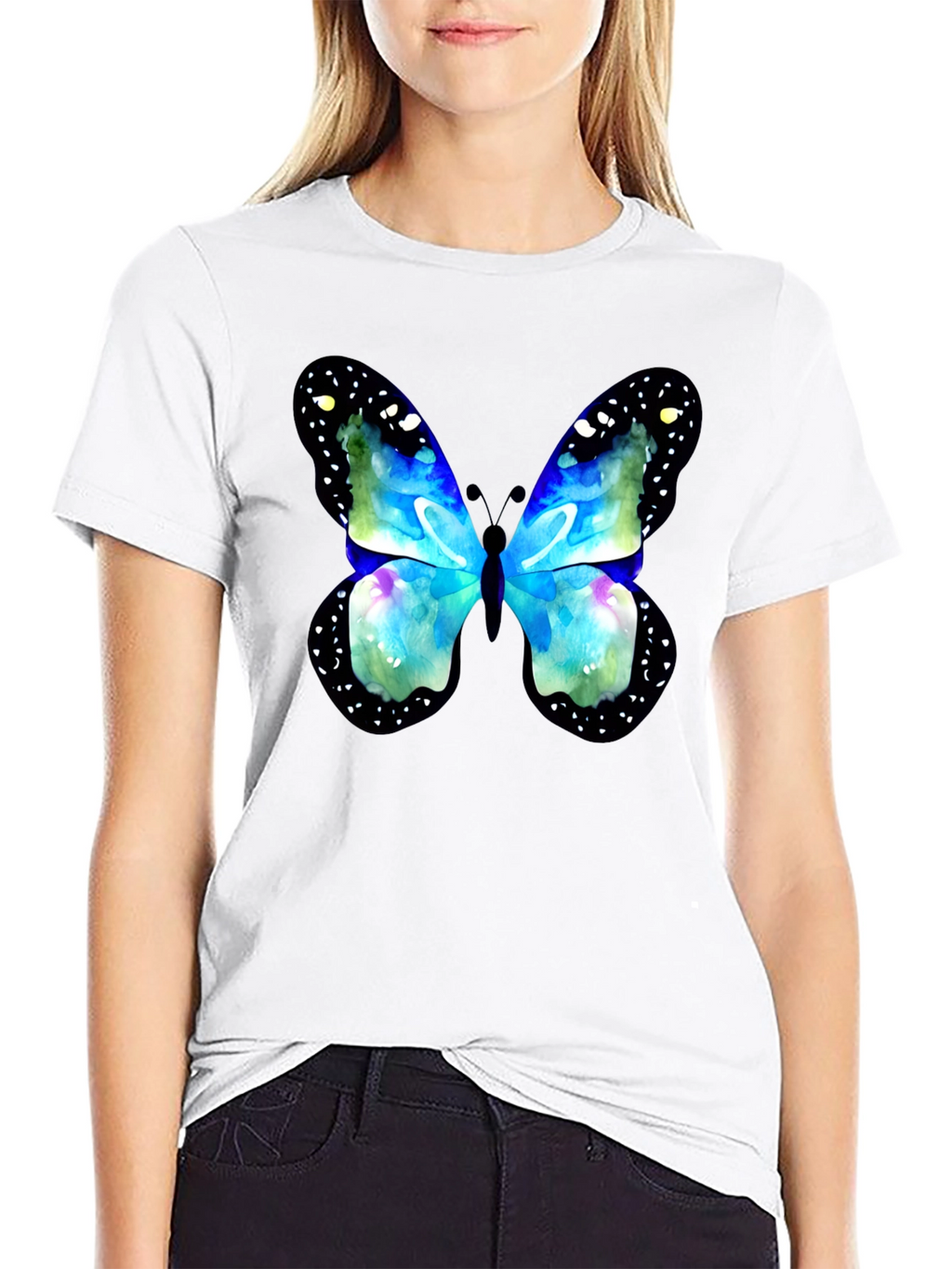Butterfly Graphic Tee - Modern Art Shirt
