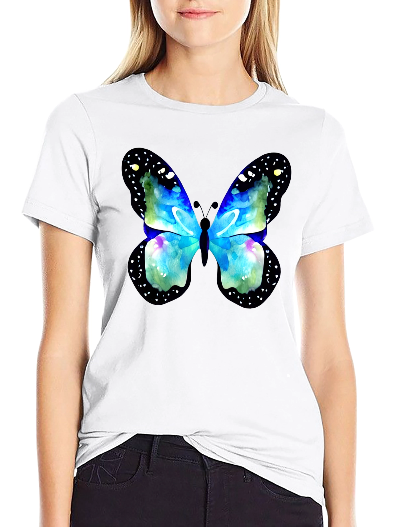 Butterfly Graphic Tee - Modern Art Shirt