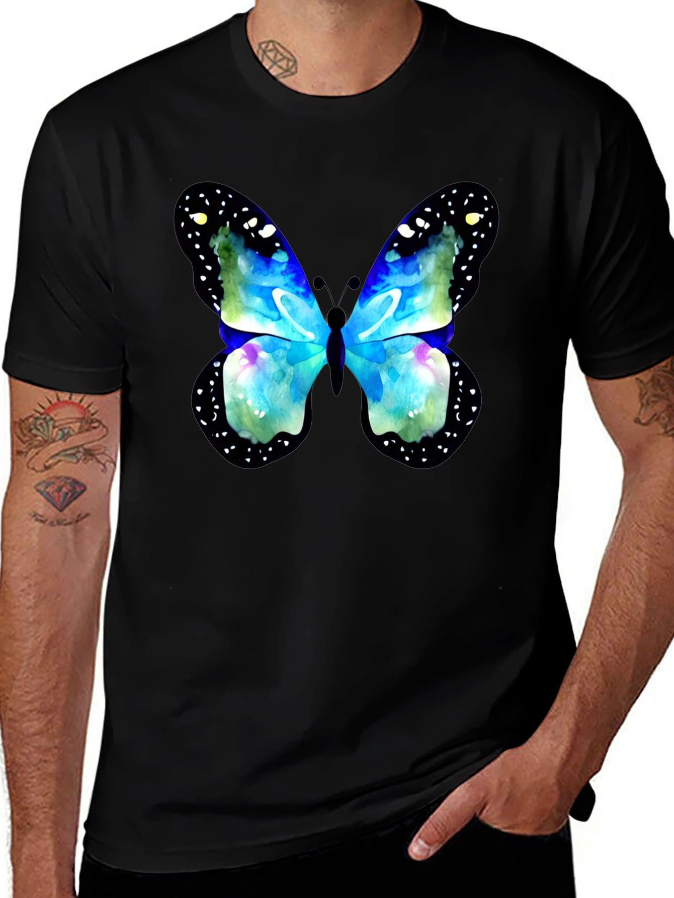 Butterfly Graphic Tee - Modern Art Shirt