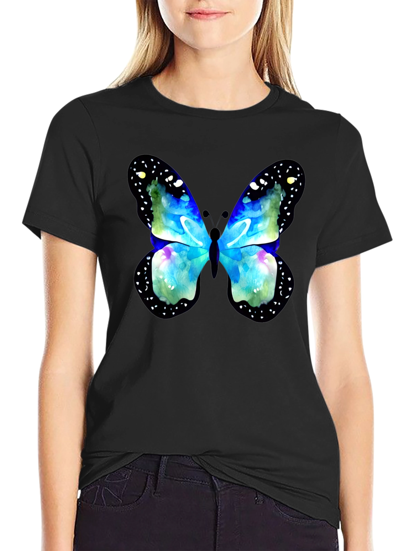 Butterfly Graphic Tee - Modern Art Shirt