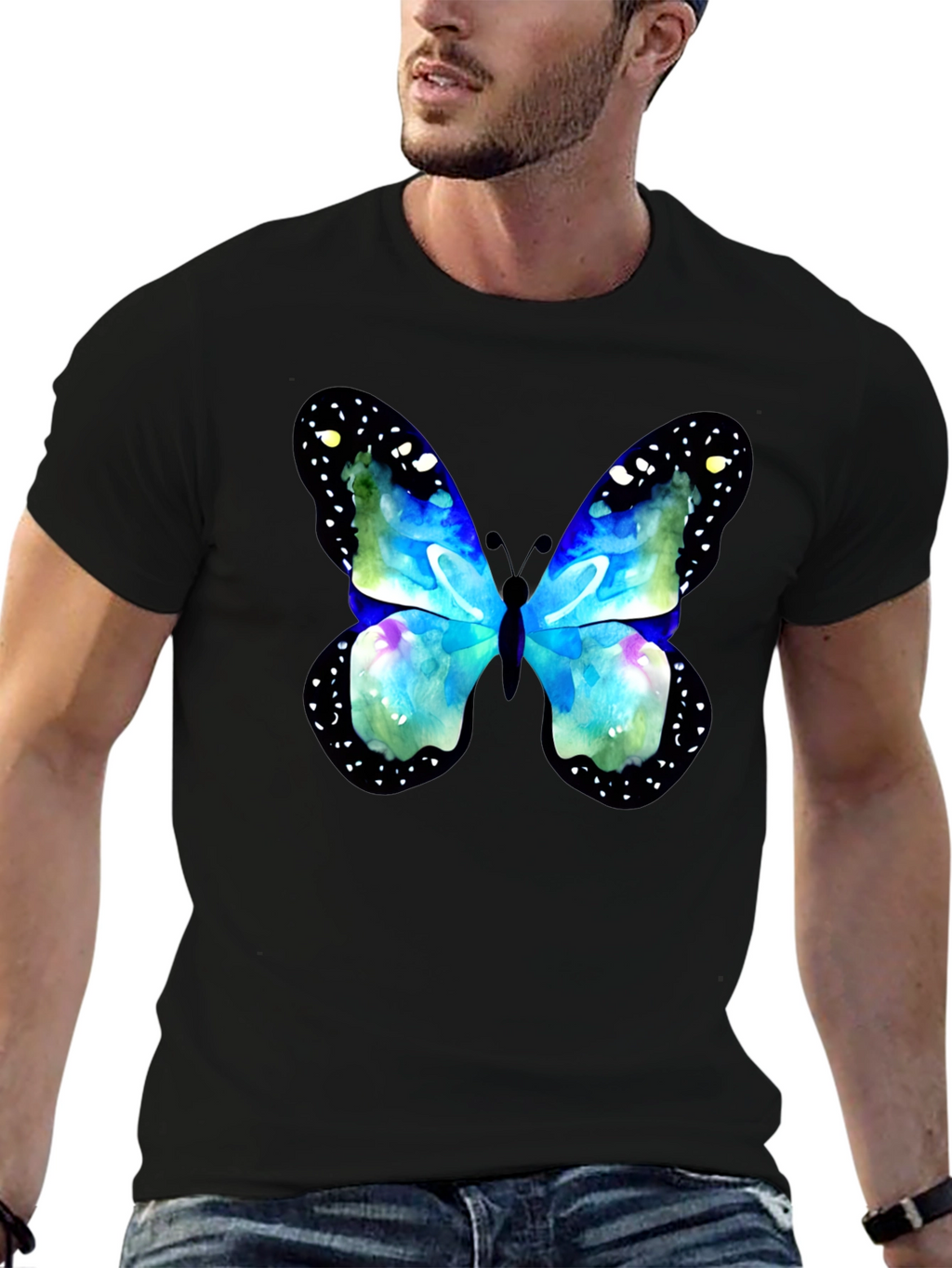 Butterfly Graphic Tee - Modern Art Shirt