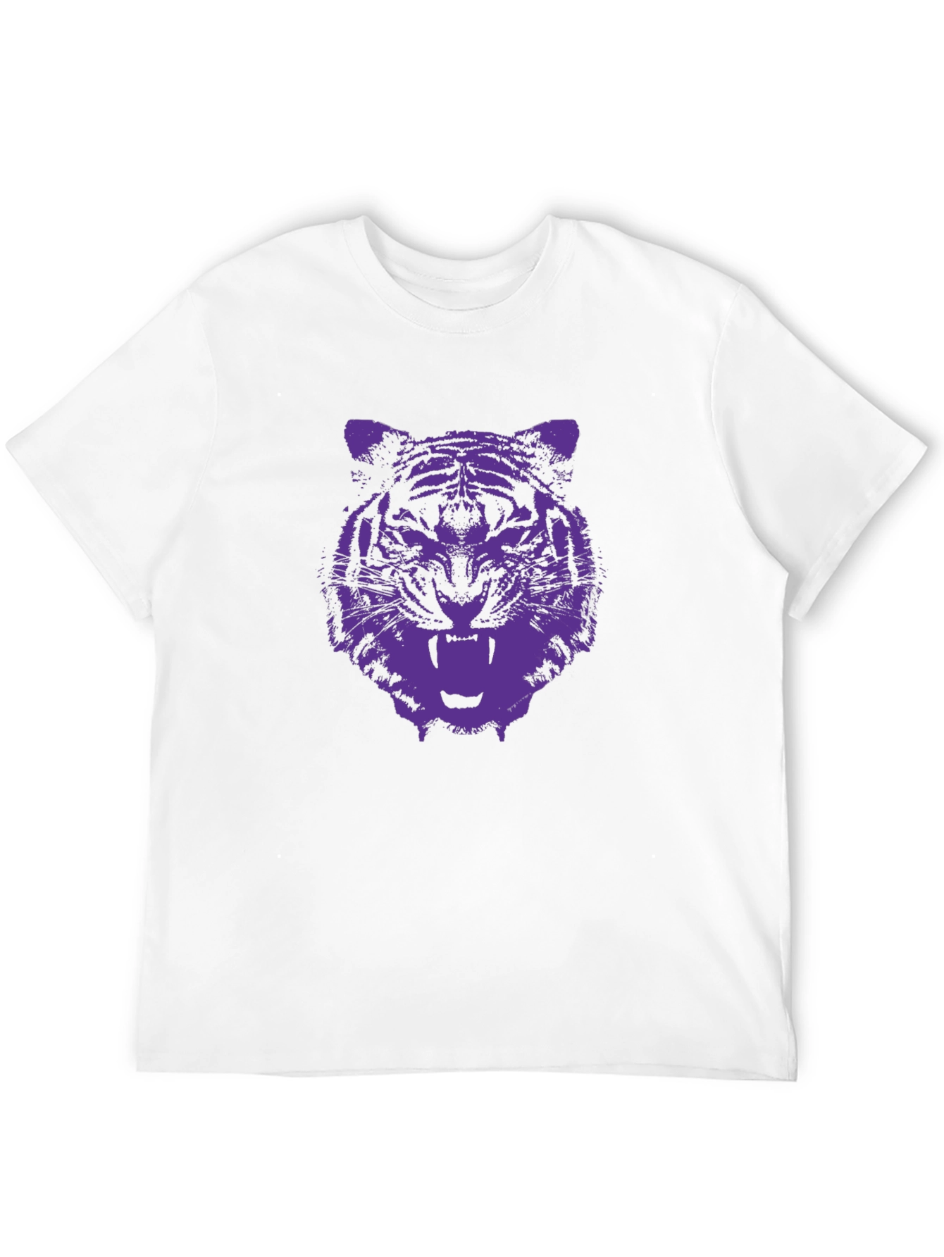 Tiger Graphic Tee - Black Cotton T-Shirt