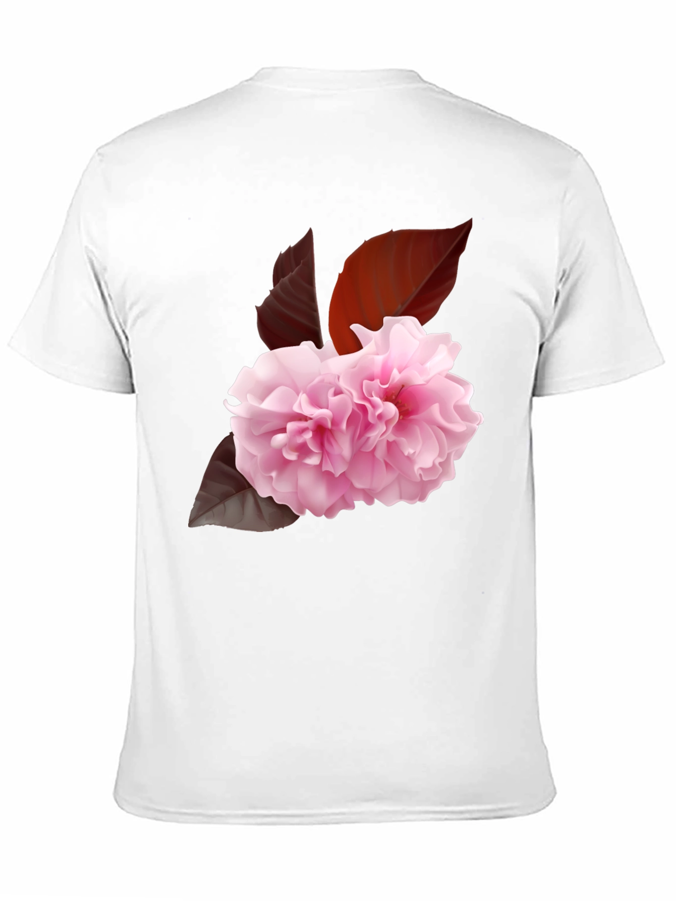 Floral Print Tee - Elegant Sakura Blossom Design