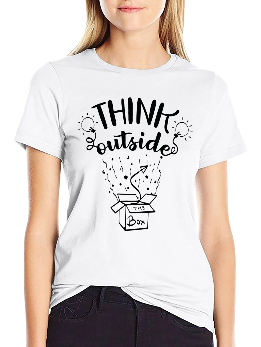 Think Outside the Box Graphic Tee - Soft Cotton