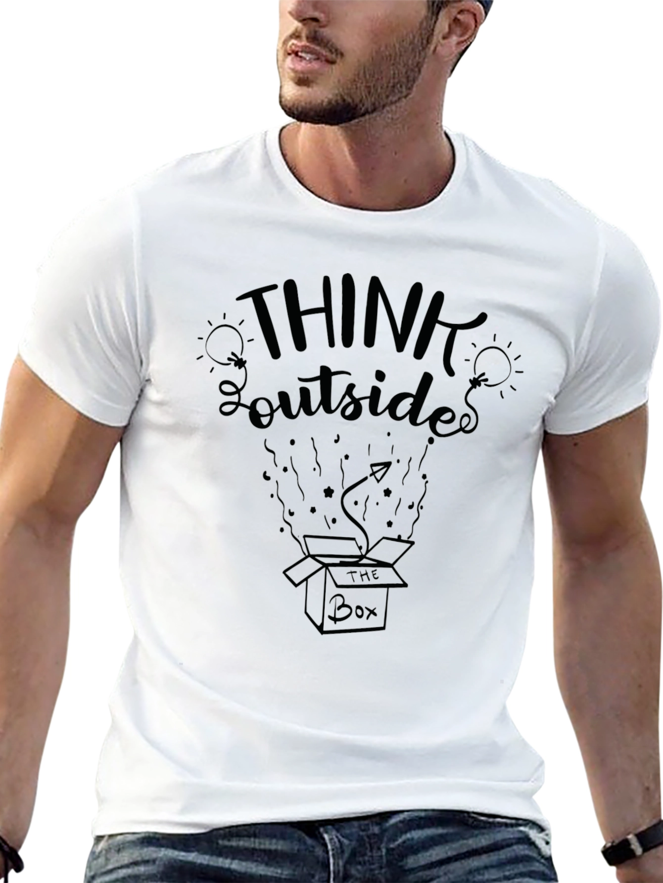 Think Outside the Box Graphic Tee - Soft Cotton