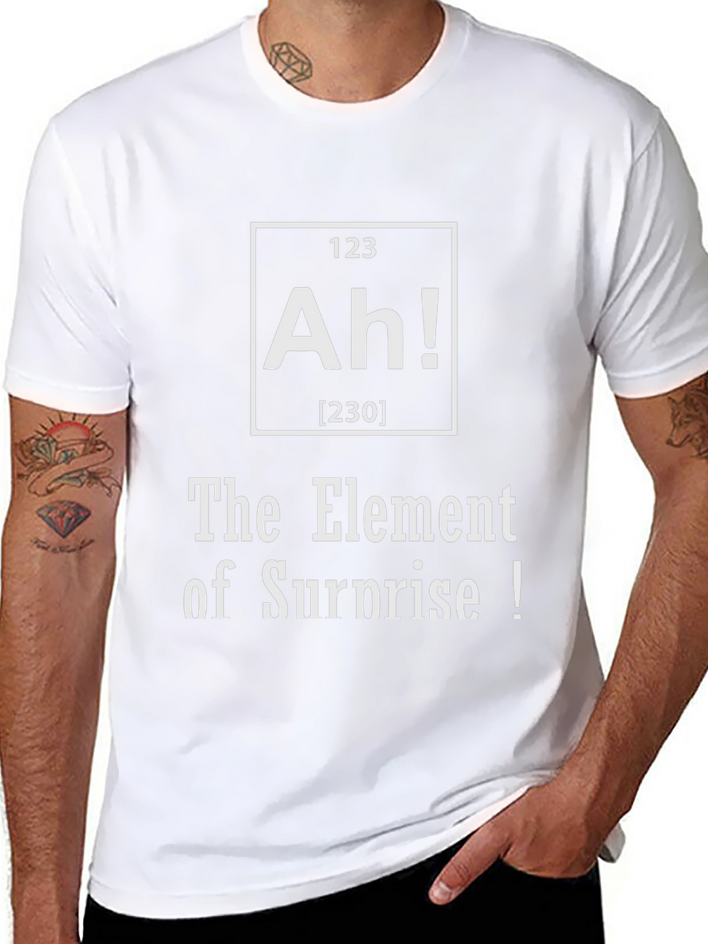 Funny Element of Surprise Graphic Tee - Black