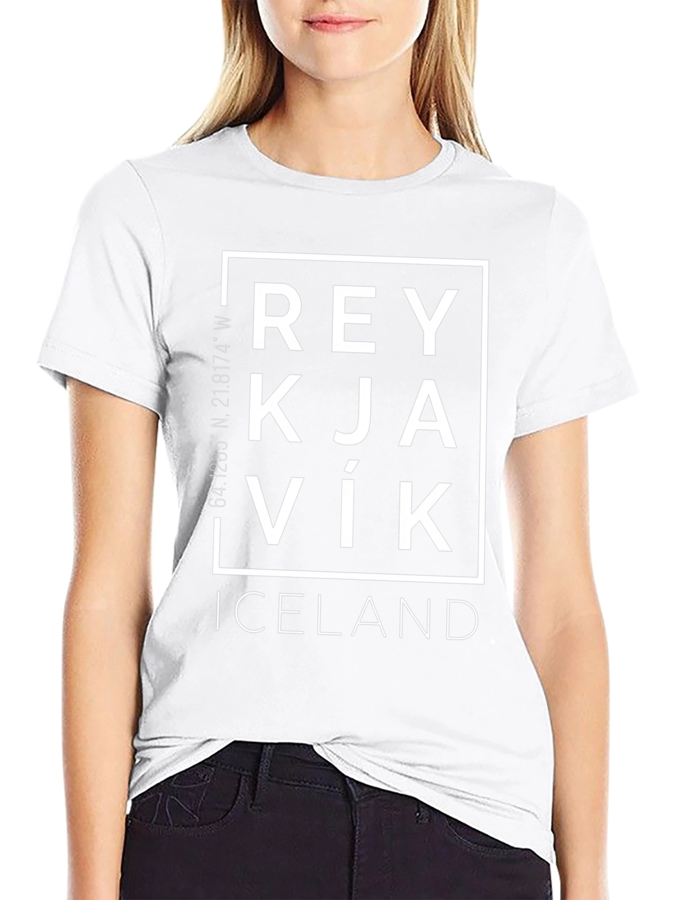 Reykjavik Iceland T-Shirt - Black Graphic Tee