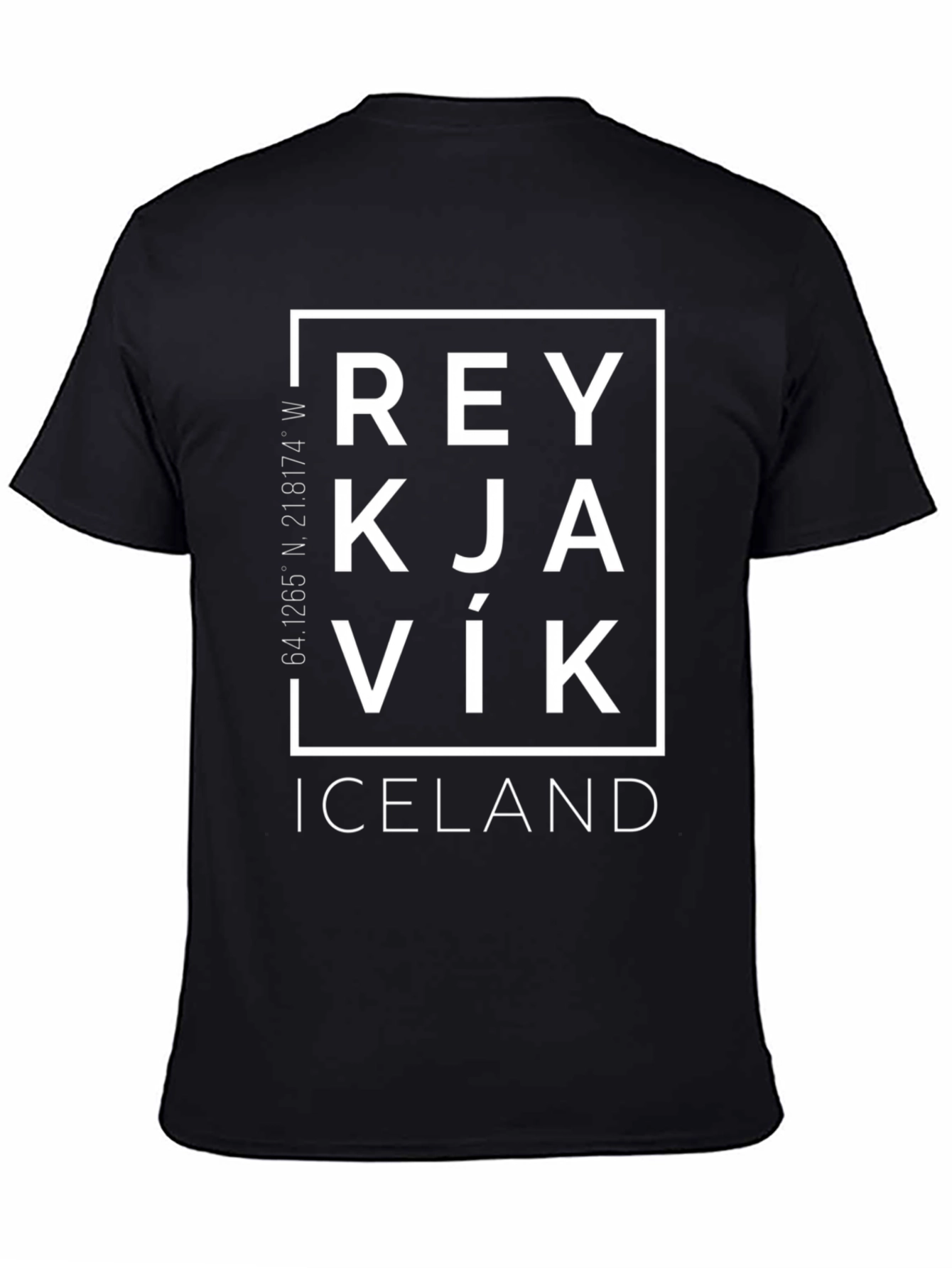 Reykjavik Iceland T-Shirt - Black Graphic Tee