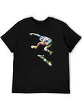 Skateboarder Graphic Black T-Shirt