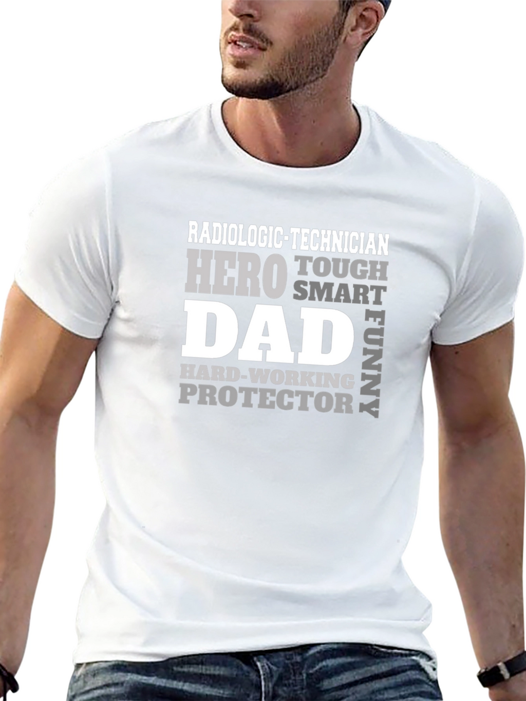 Radiologic Technician Dad Hero Graphic T-Shirt