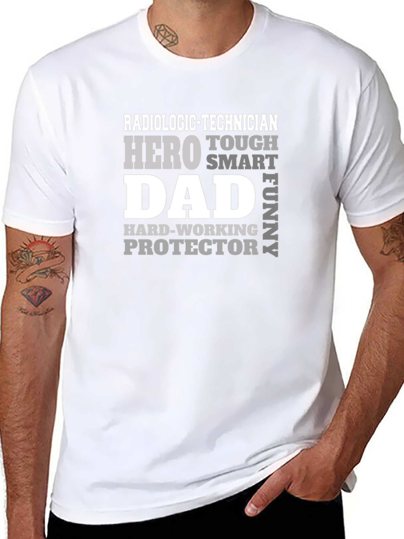 Radiologic Technician Dad Hero Graphic T-Shirt