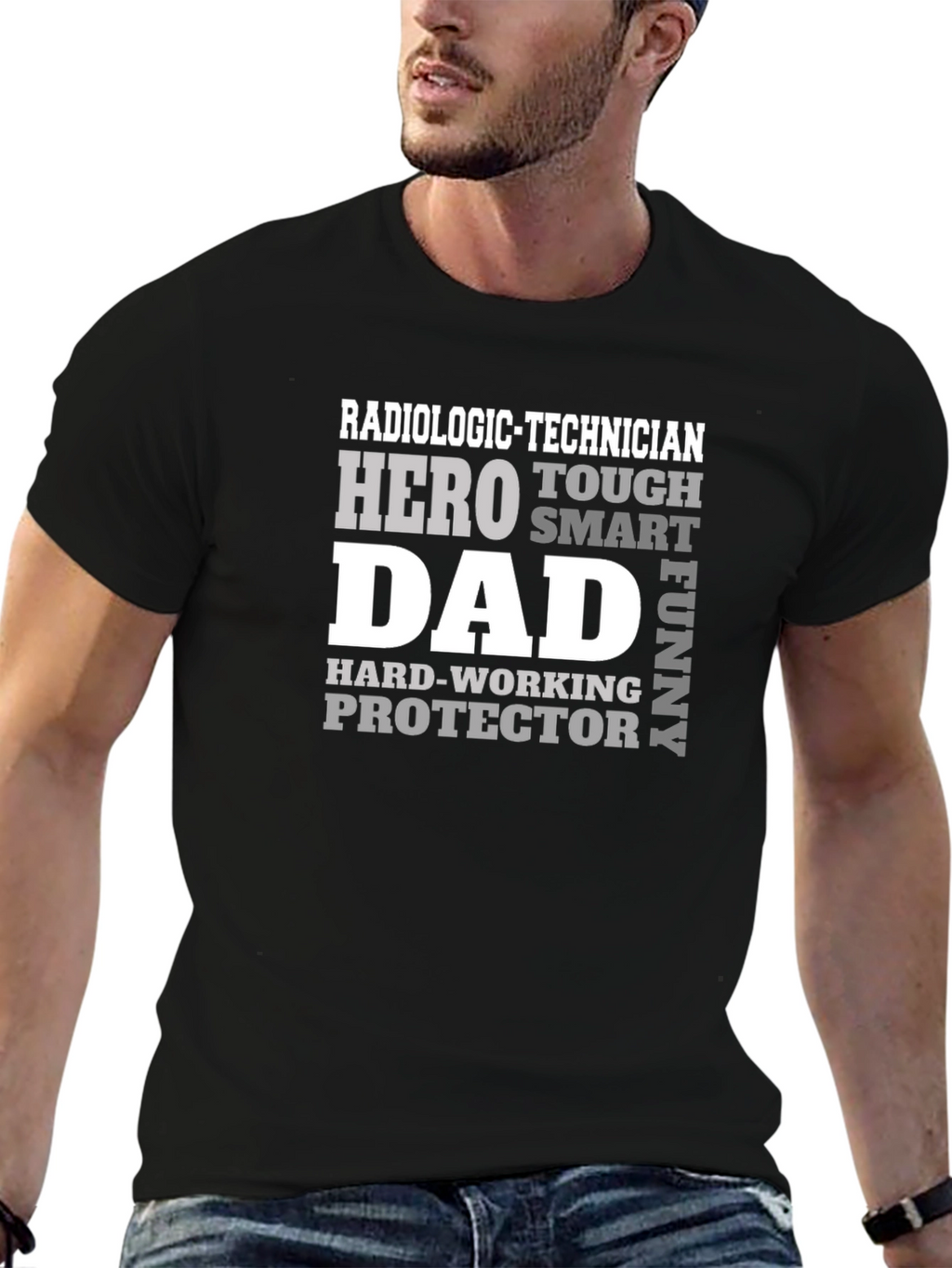 Radiologic Technician Dad Hero Graphic T-Shirt