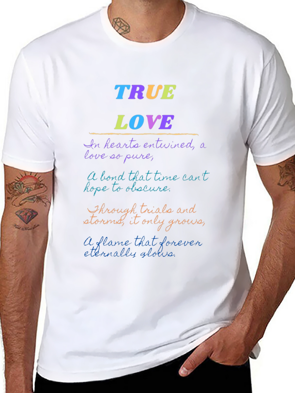 True Love Poem Graphic Tee - Soft Cotton Blend