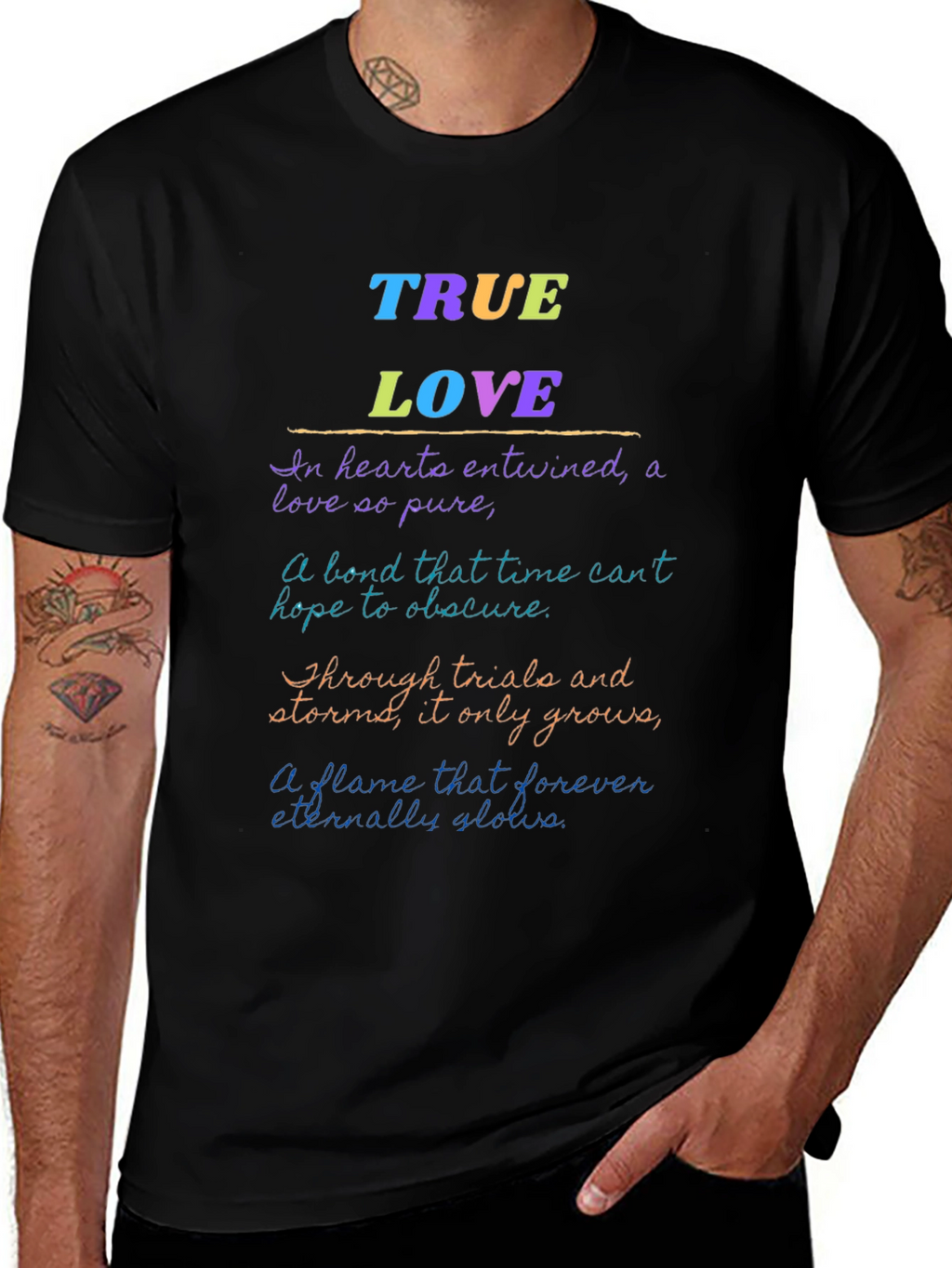 True Love Poem Graphic Tee - Soft Cotton Blend